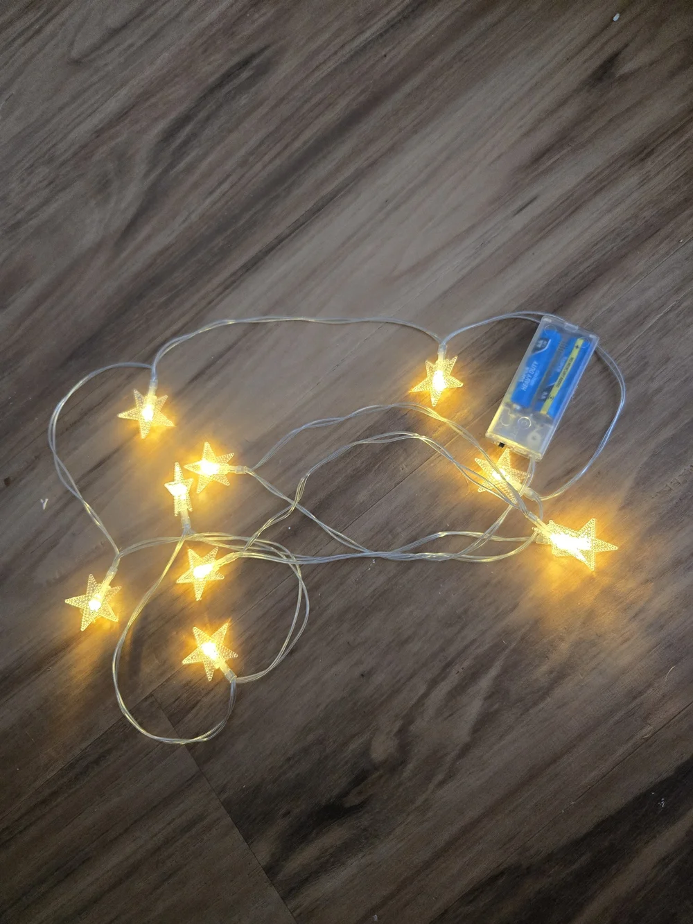 4/$15 Warm White Fairy Star String Lights - Home Holiday 5ft W Batteries